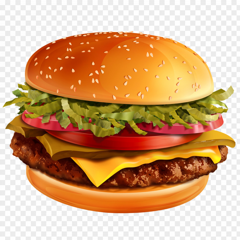Sausage Burger Hamburger Fast Food Hot Dog Download PNG