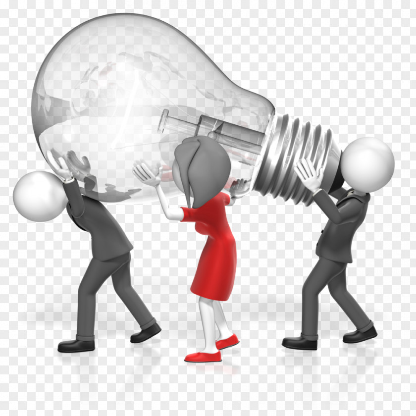 Working People Incandescent Light Bulb Animation Clip Art PNG