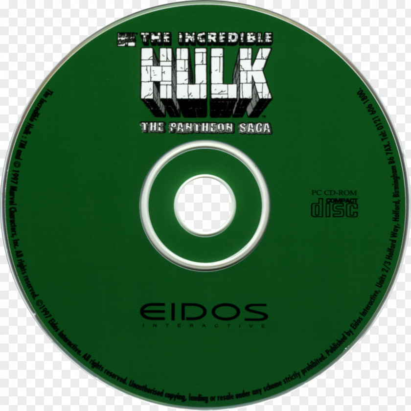 CD Hulk Visionaries Brand Compact Disc STXE6FIN GR EUR PNG
