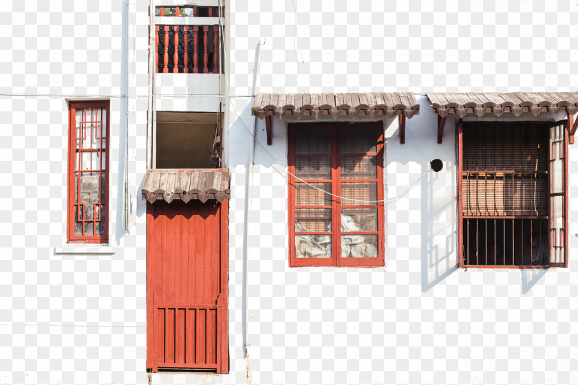 House Windows Window Door Facade PNG