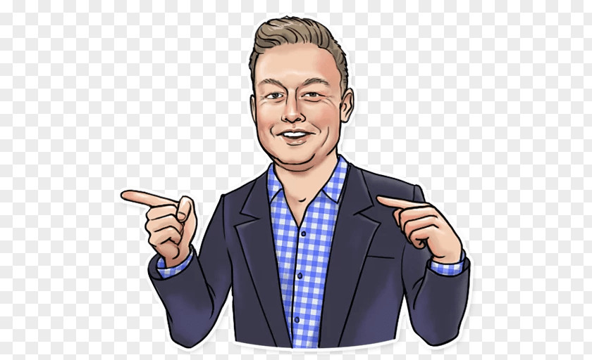Musk Stick Elon Sticker Telegram Messaging Apps Entrepreneur PNG