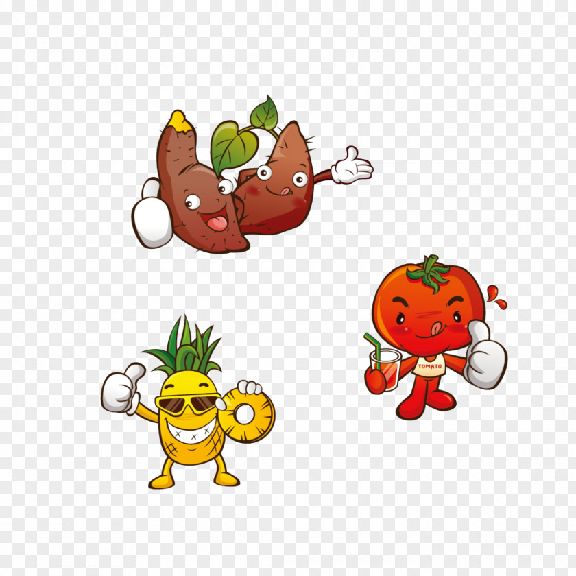 Baby Vegetables Sweet Potato Cartoon PNG