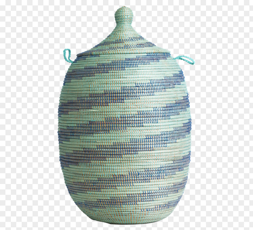 Storage Basket Blue Turquoise Aqua Senegal PNG