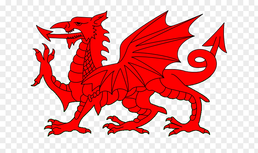 Western Dragon Flag Of Wales Uther Pendragon Welsh PNG