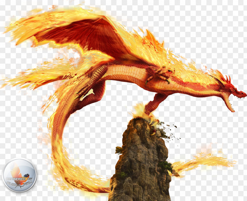 Dragon Legendary Creature Smaug Art Wallpaper PNG