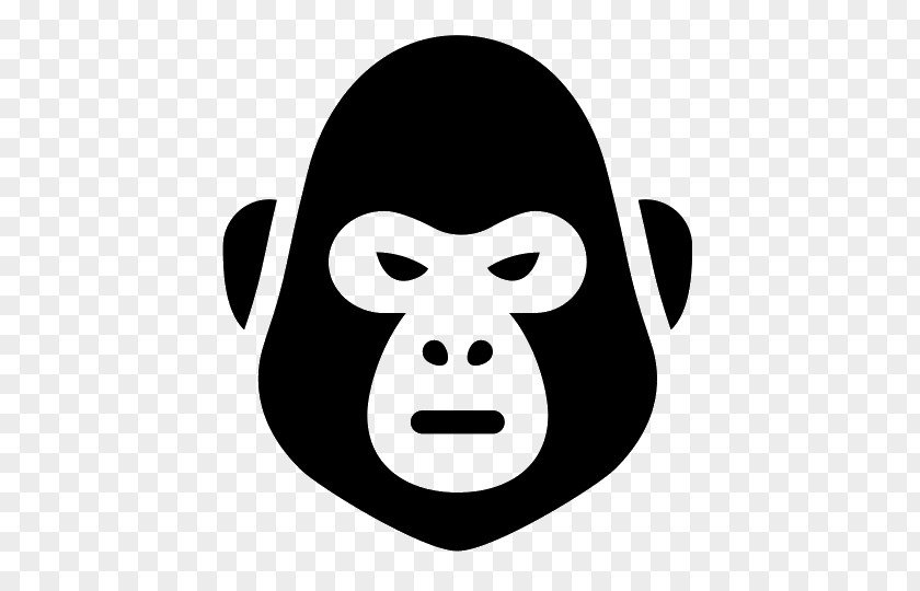 Gorilla Harambe Black & White Clip Art PNG