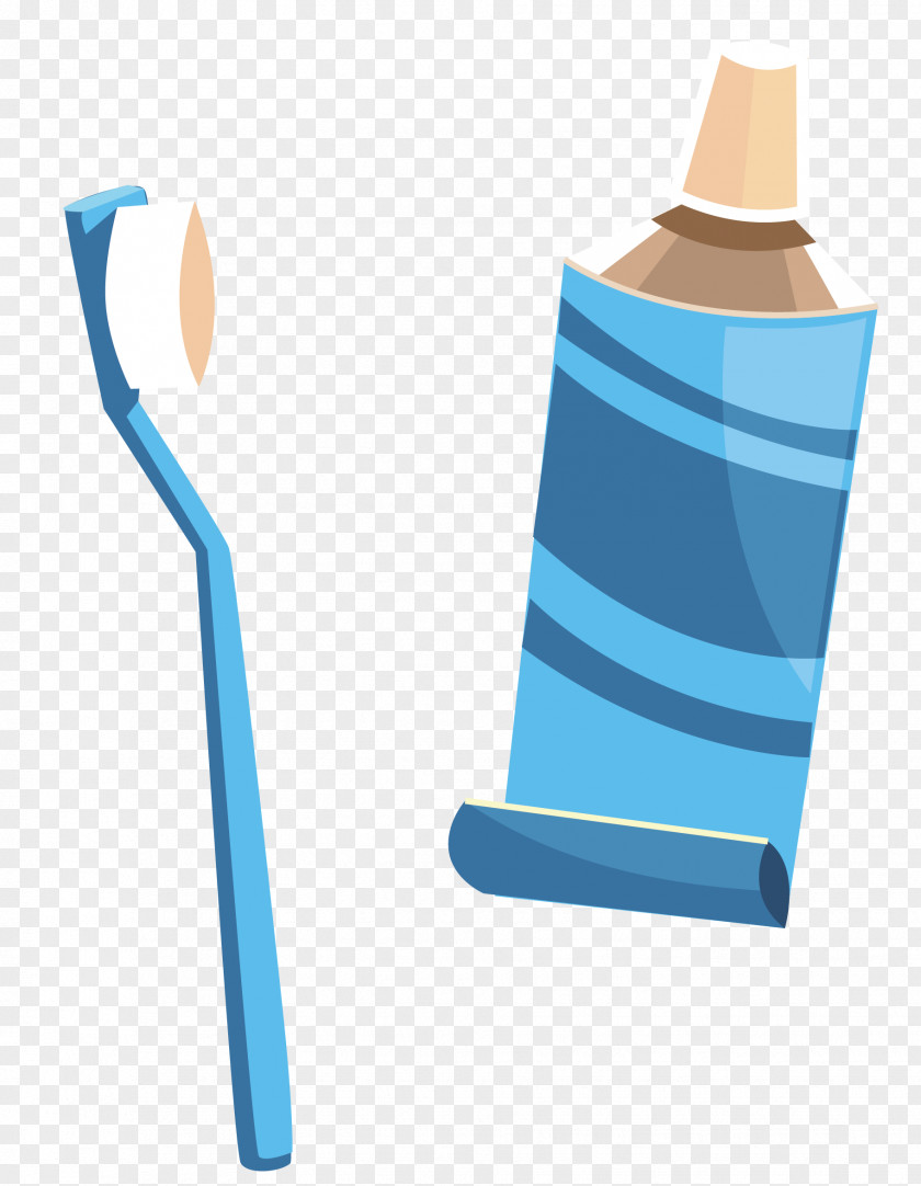 Vector Toothpaste Toothbrush Cartoon PNG