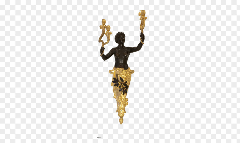 Waving Black Women Metal Statue PNG