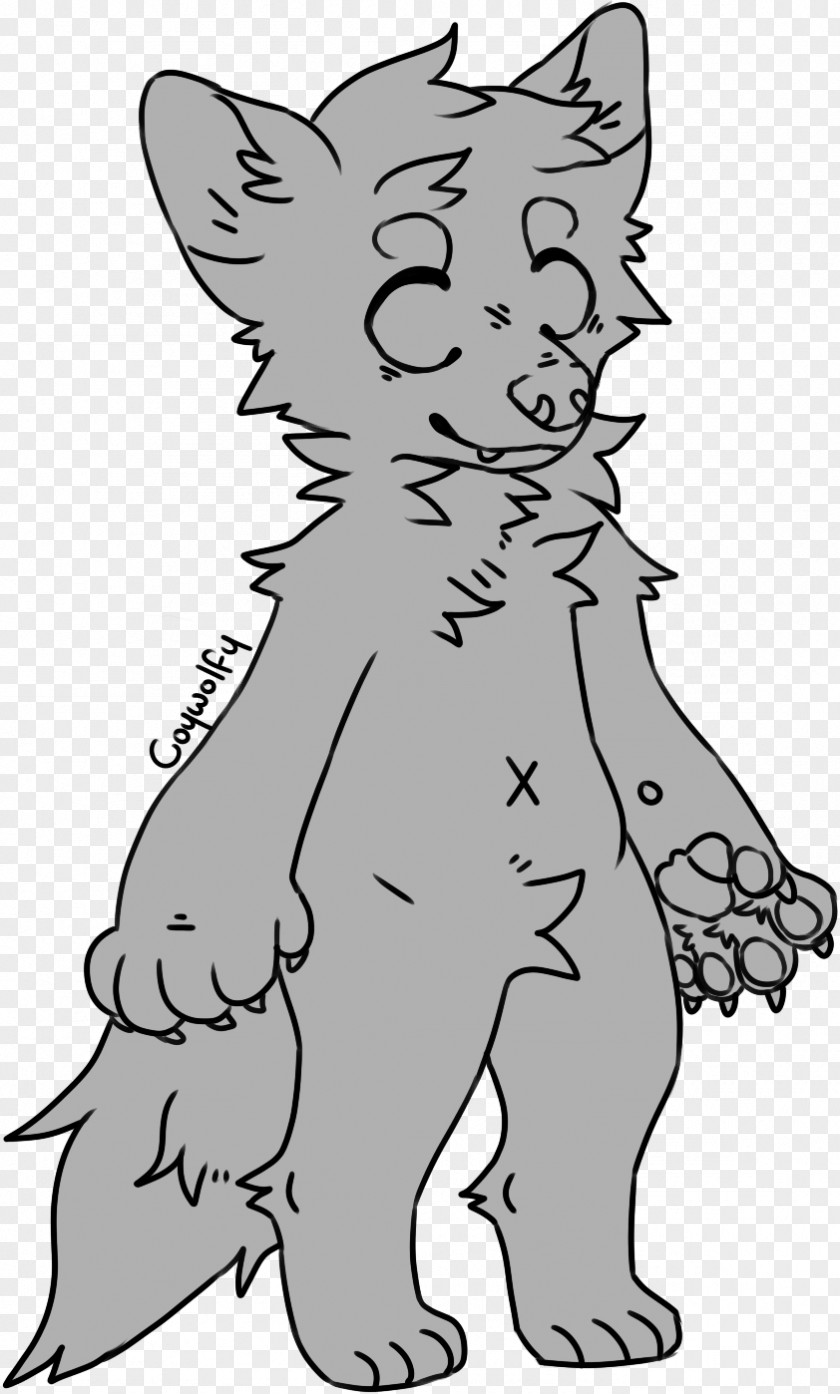 Werewolf Line Art Cat Drawing Cartoon Red Fox PNG