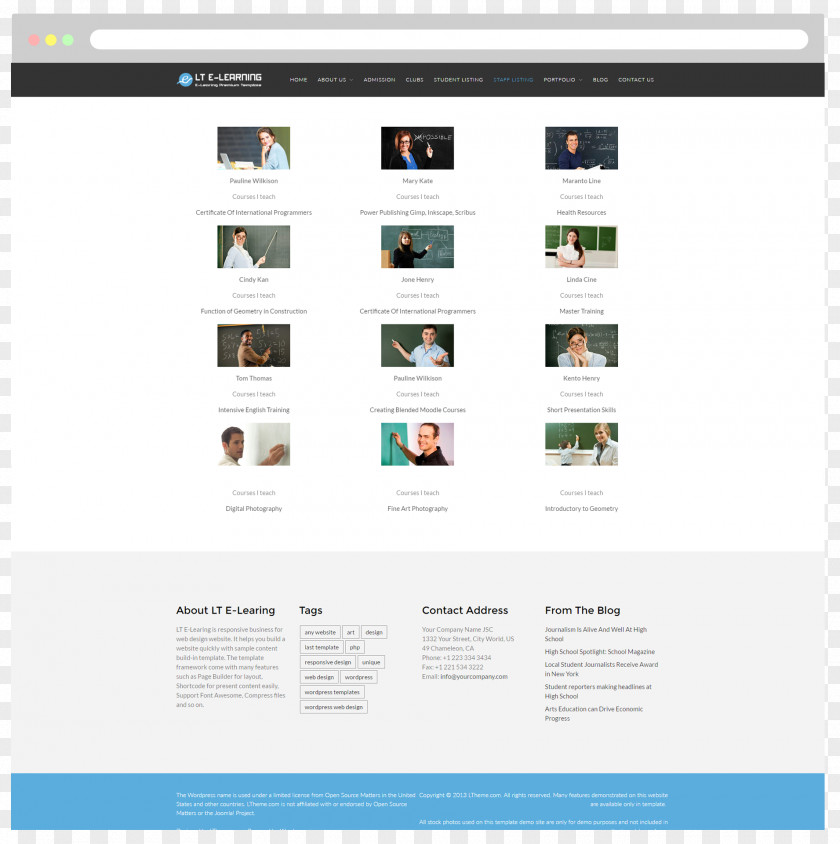 E Learning Responsive Web Design Page Education Template Moodle PNG