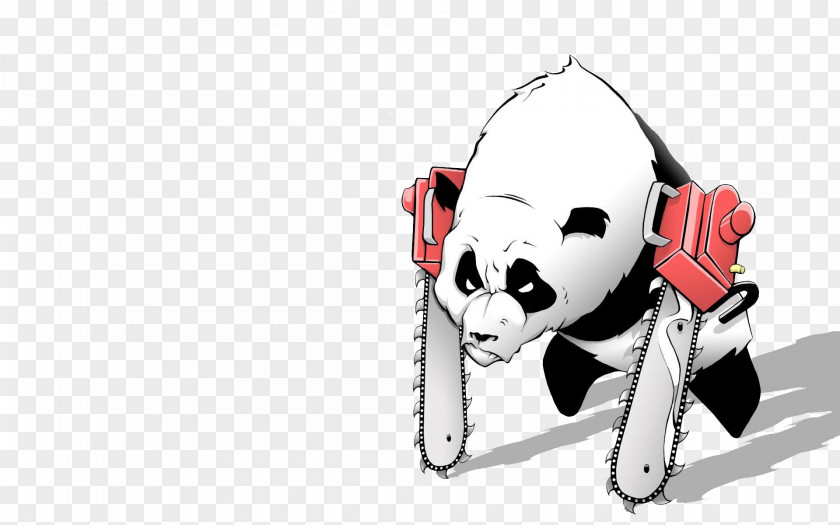 Chainsaw Lollipop Giant Panda Bear Funny PNG