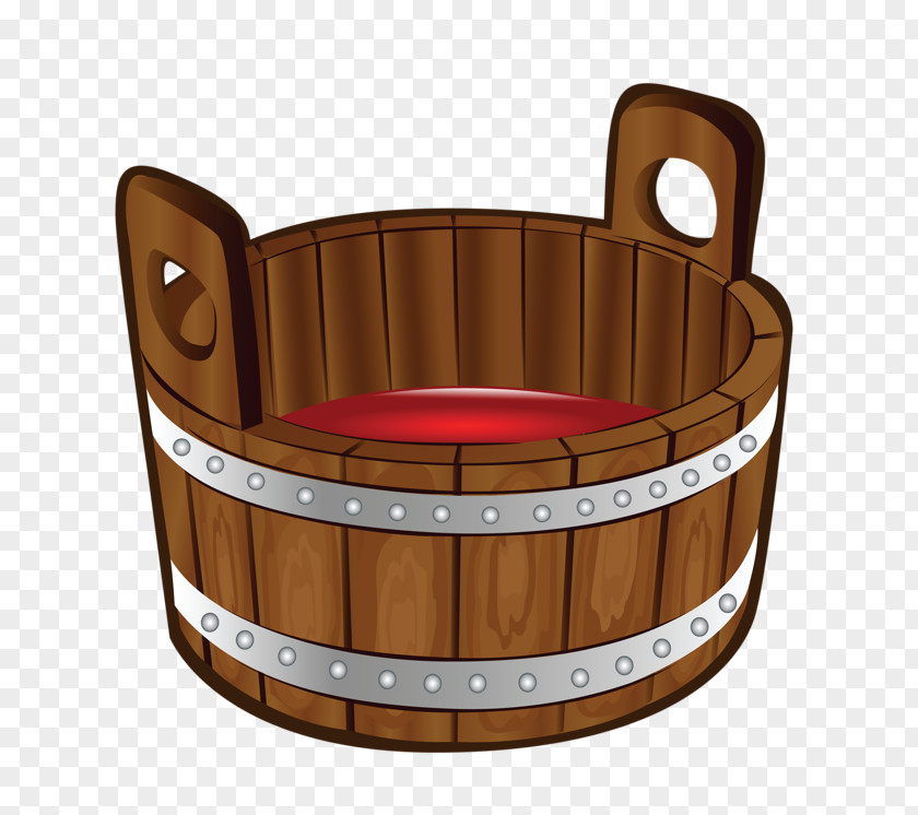 Bucket Cask Wood Barrel Paint PNG