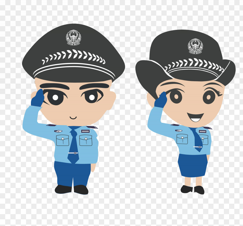 Gray Hat Of The Policewoman And Special Police Hand Painted Officer Cartoon Chinese Public Security Bureau Peoples Republic China PNG