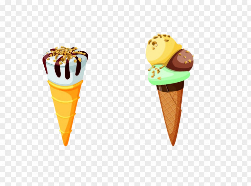 Delicious Cones Ice Cream Cone Sundae PNG