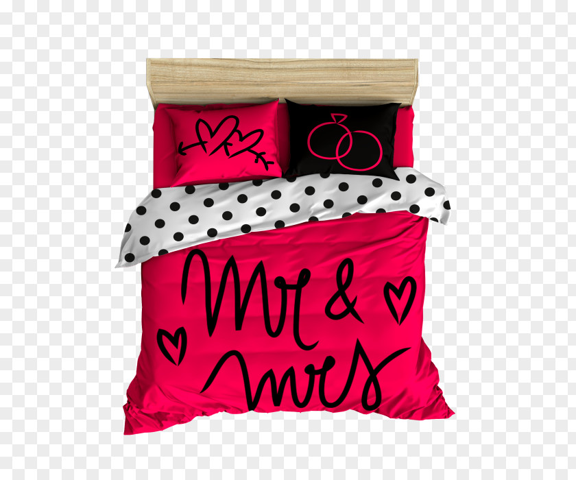 Just Married Bed Sheets Textile Pillow Nevresim Quilt PNG