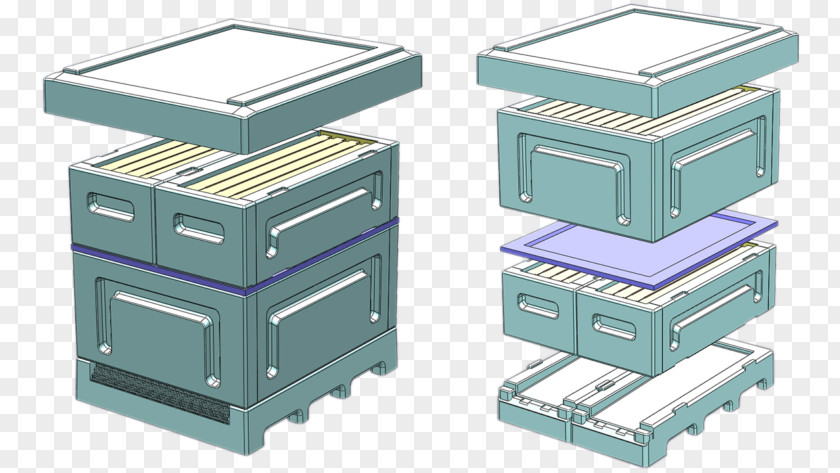 Bee Beehive Nuc Langstroth Hive Frame PNG