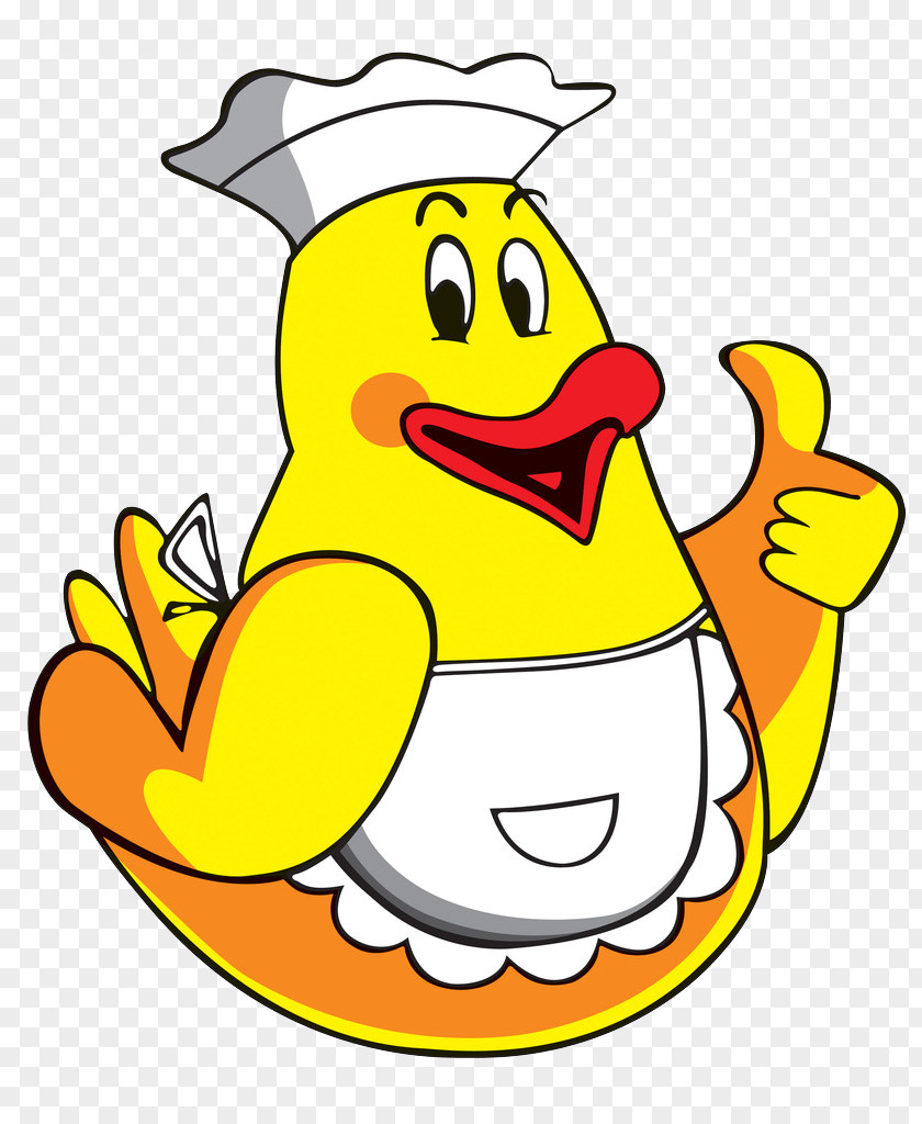 Cartoon Duck Yellow PNG