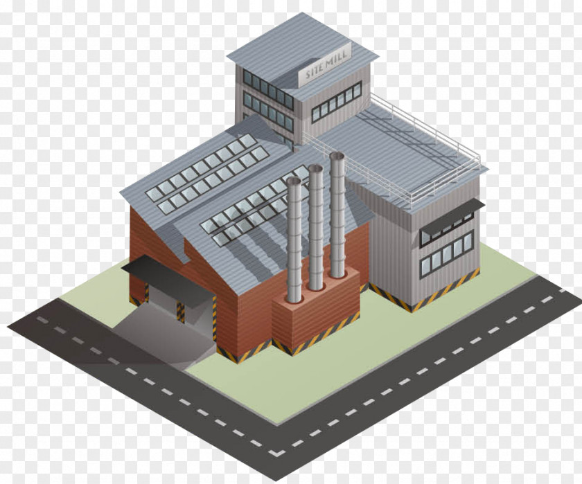 Isometric Medieval Buildings Industry Industrial Waste Natural Environment Product Design PNG