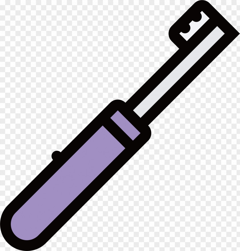Purple Toothbrush Electric Dentist Icon PNG