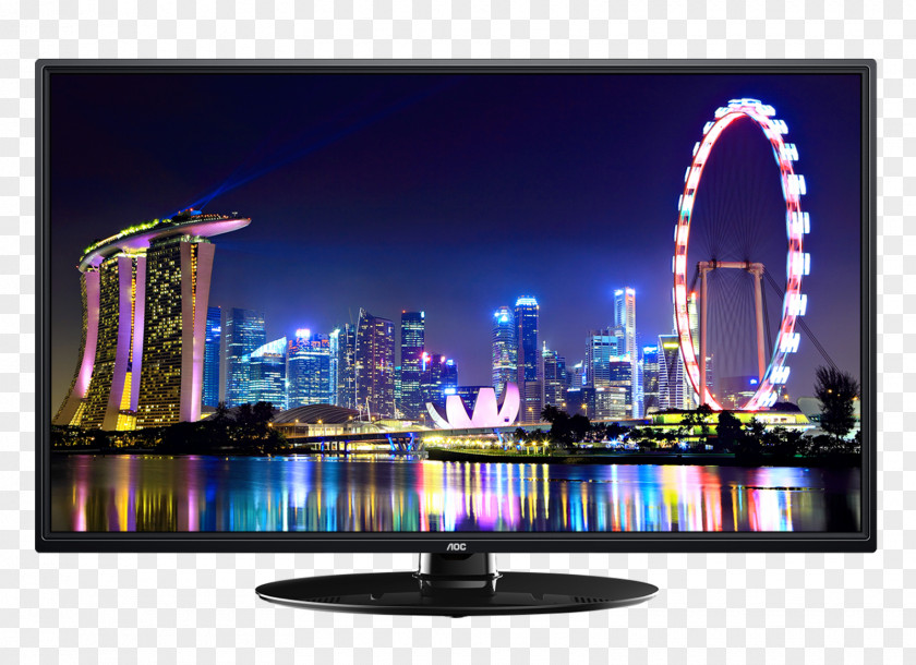 Singapore LED-backlit LCD AOC International Television Set LED Display PNG