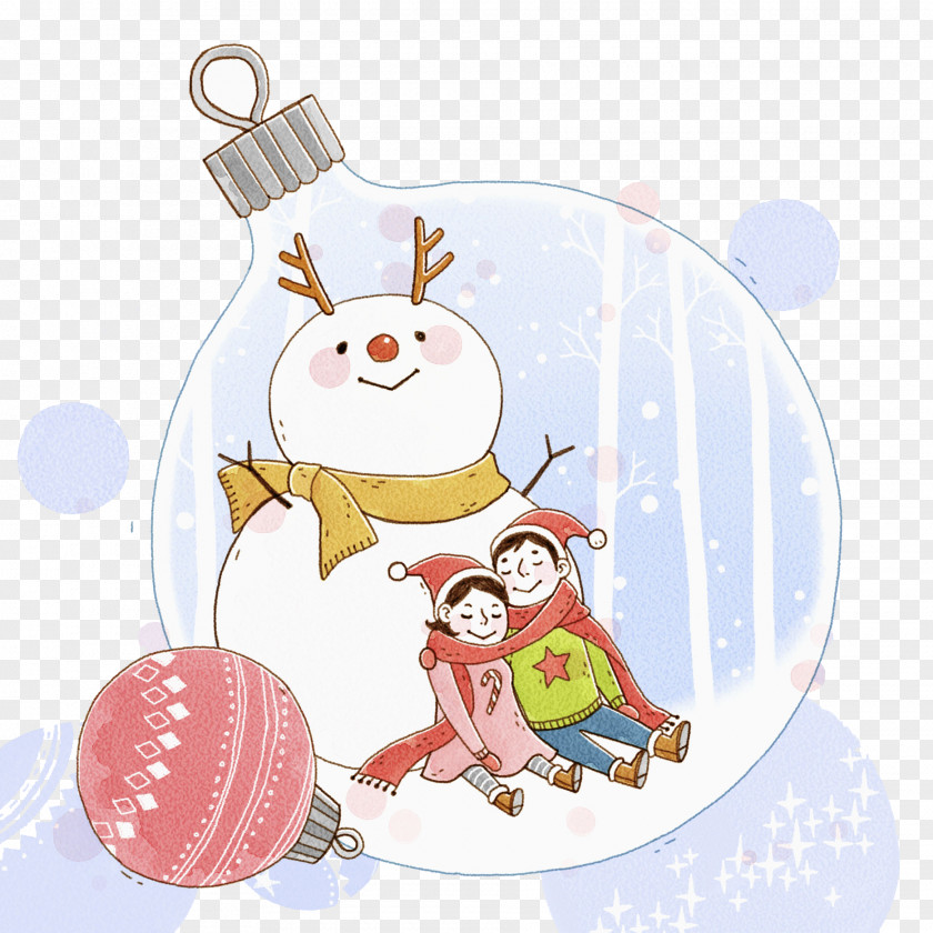 A Child Lying On Snowman Winter Cold PNG