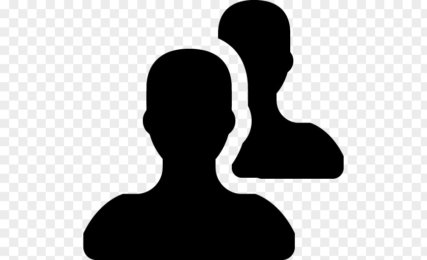 Black And White Neck Silhouette PNG