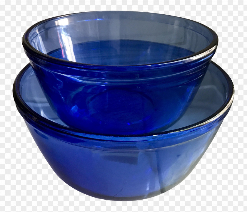 Glass Bowl Cobalt Blue Anchor Hocking Plastic PNG
