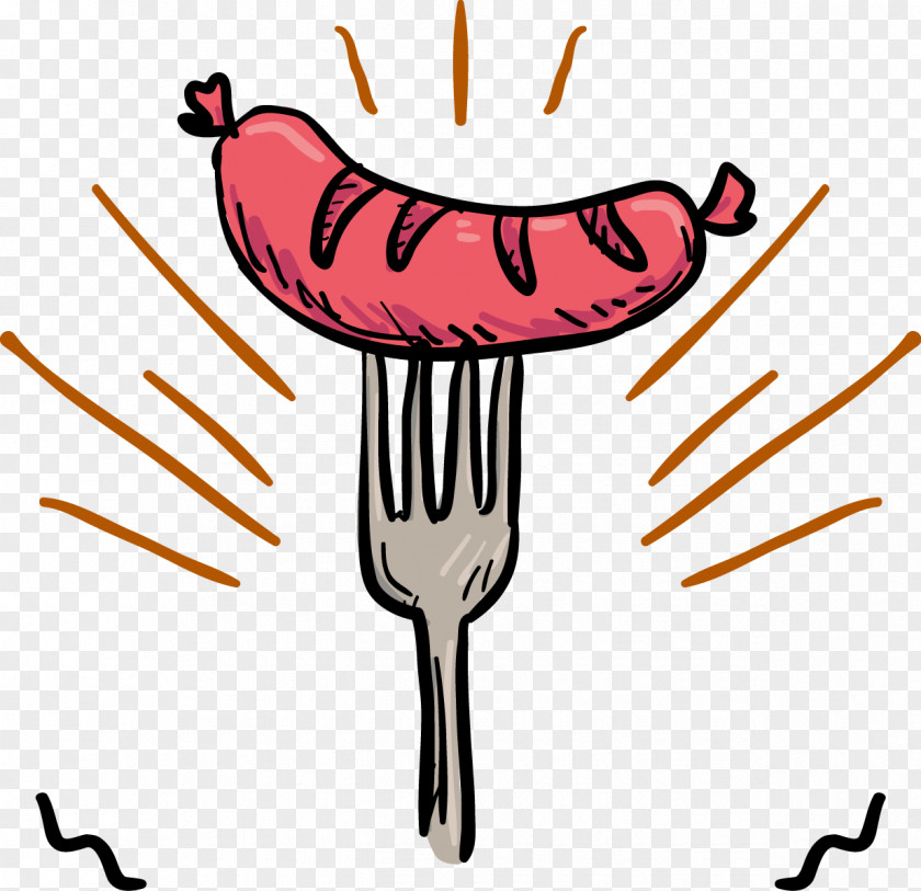 Hand Drawn Vector Elements Barbecue BBQ Grill Bulgogi Churrasco Barbacoa Sausage Sandwich PNG