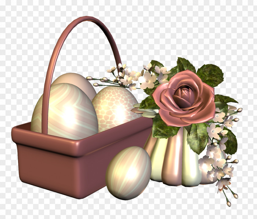 Easter Egg Basket PNG