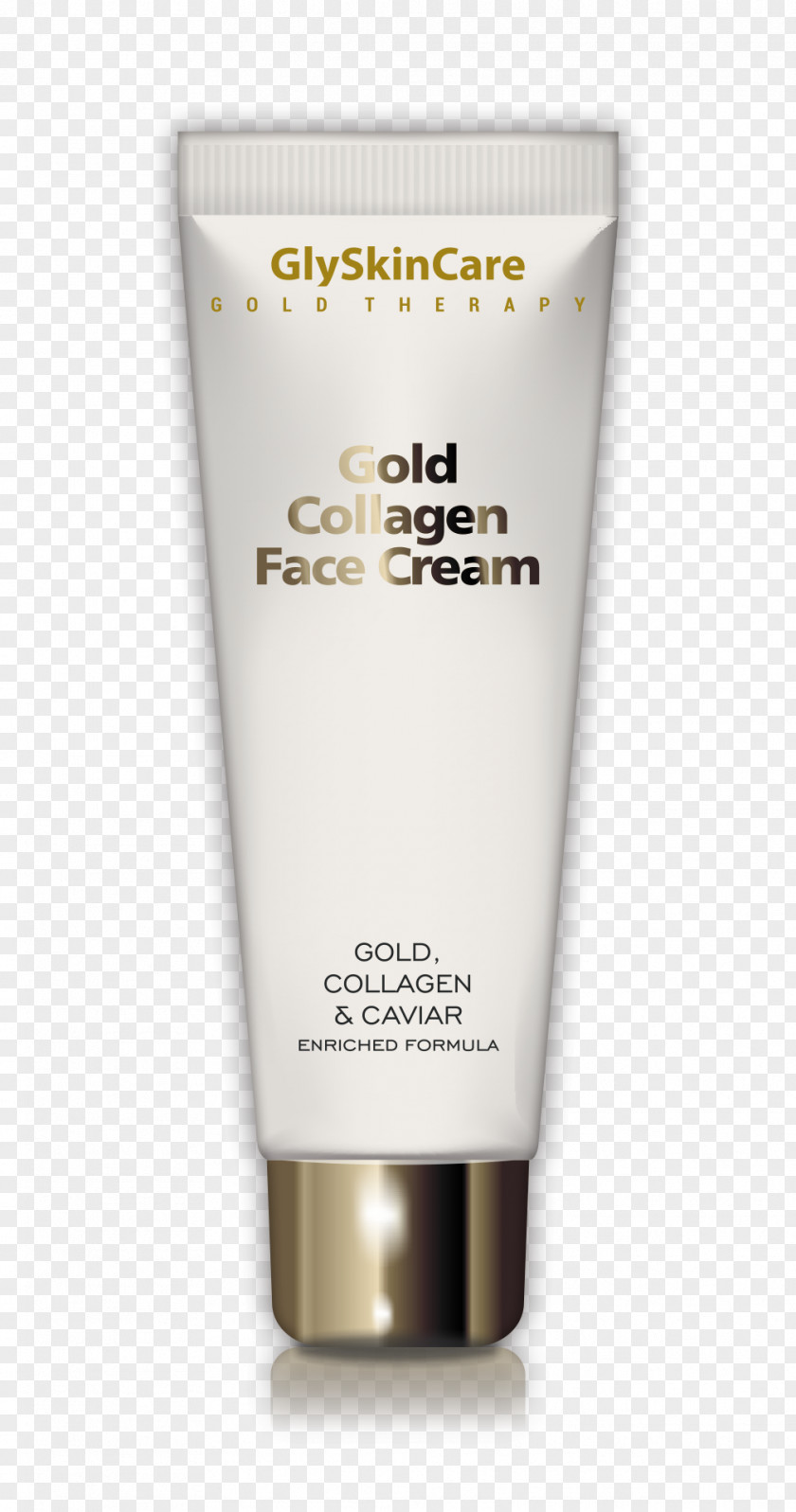 Gold Cream Lotion Collagen Face PNG