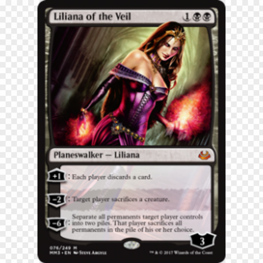 Magic: The Gathering Liliana Of Veil Modern Masters 2017 Edition Planeswalker PNG
