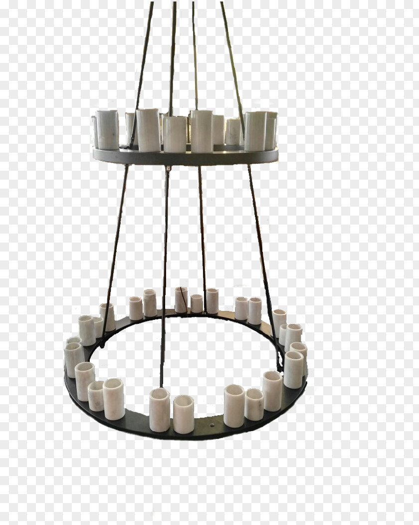 Metal Ring Chandelier Ceiling Light Fixture PNG