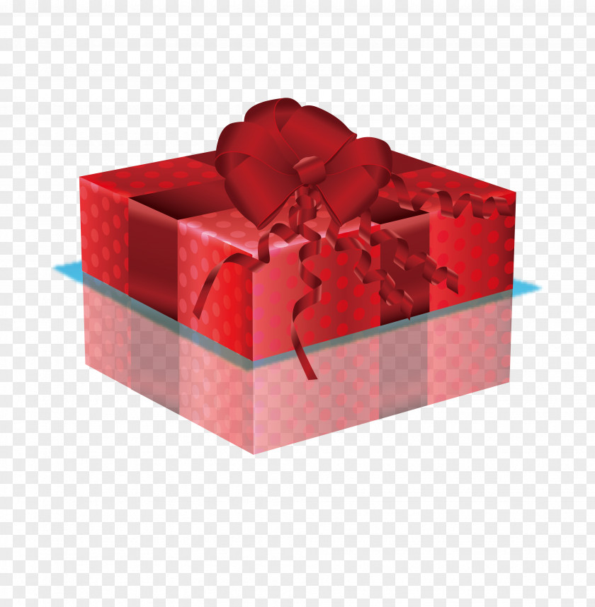 Exquisite Red Gift Box Paper PNG