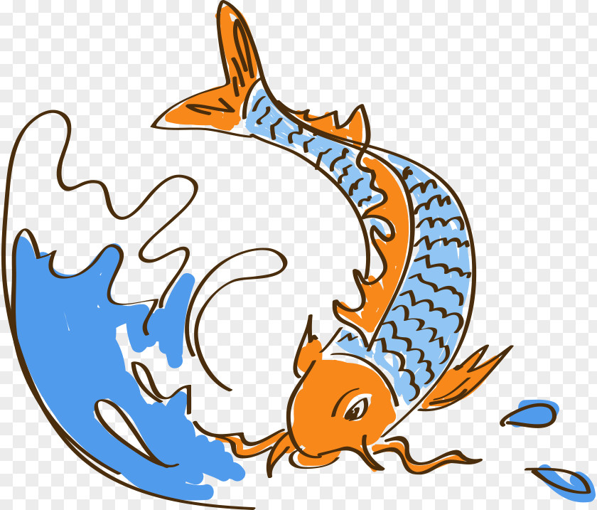 Hand-painted Cartoon Fish Clip Art PNG