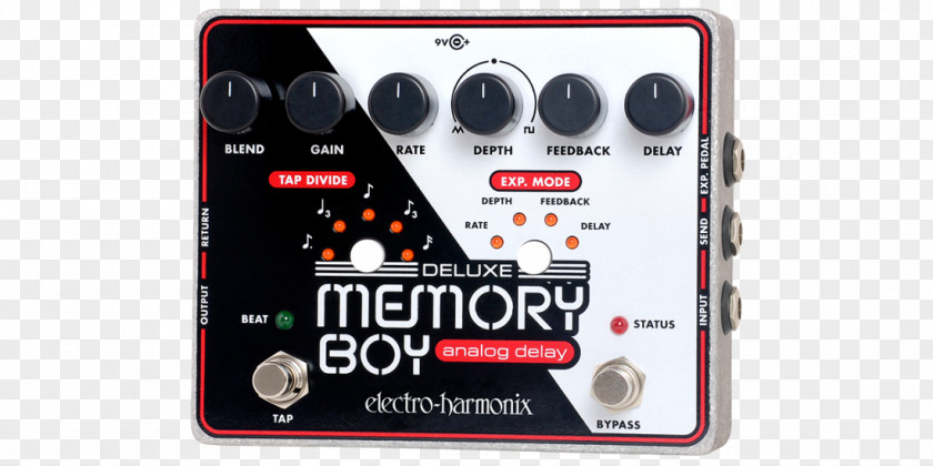 Electric Guitar Electro-Harmonix Deluxe Memory Boy Effects Processors & Pedals Delay PNG