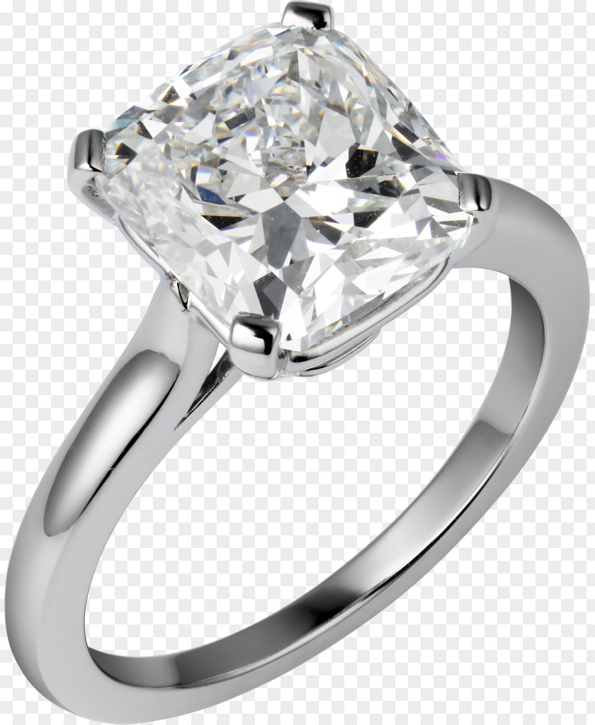 Ring Engagement Wedding Solitaire Diamond Cut PNG