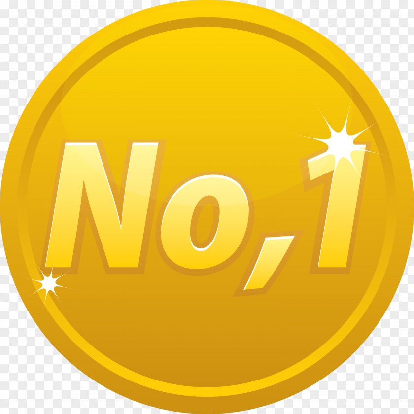 Award Badge Gold No 1 PNG