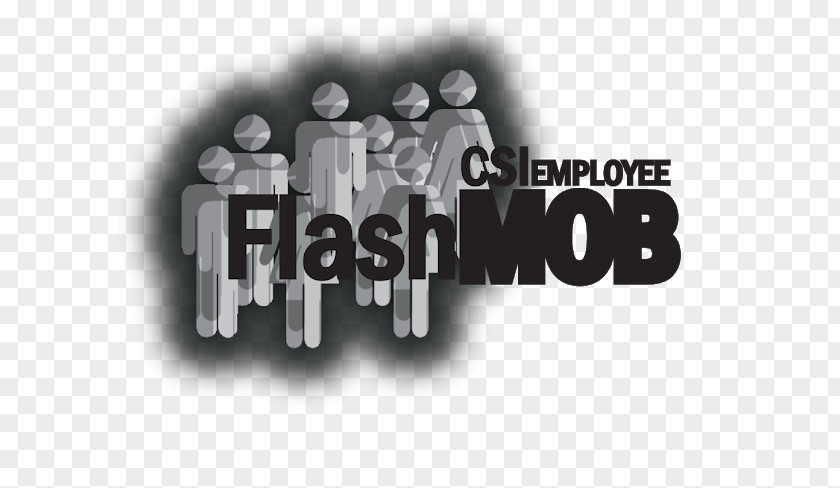 Flash Mob Logo Brand White Font PNG