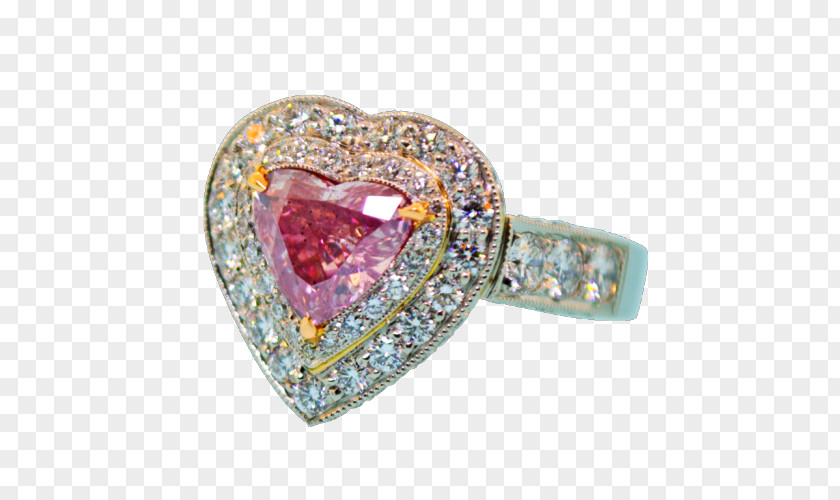 Heart-shaped Diamond Ring Engagement Jewellery Gemstone PNG