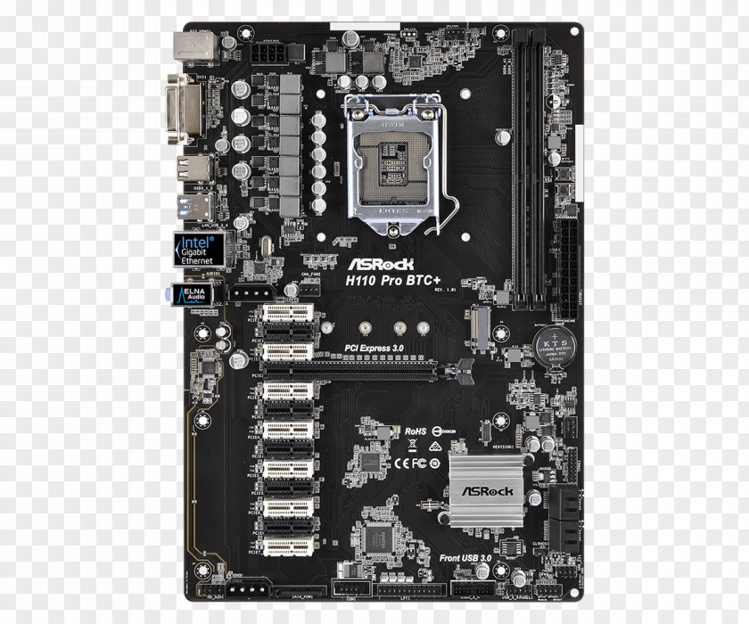 Mining Motherboard LGA 1151 DDR4 SDRAM ATX CPU Socket PNG