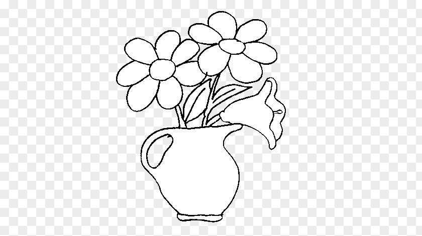 Vase A Of Flowers Drawing Coloring Book Painting PNG
