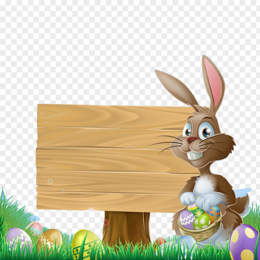 Wooden Rabbit Easter Bunny Clip Art PNG