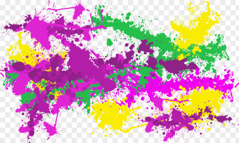 Yellow Splatter Grey Black Green Pink PNG