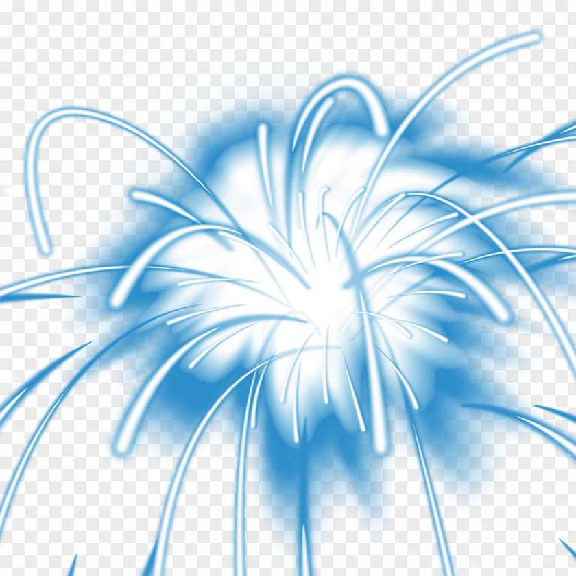 Blue Simple Fireworks Effect Elements Light Pyrotechnics PNG