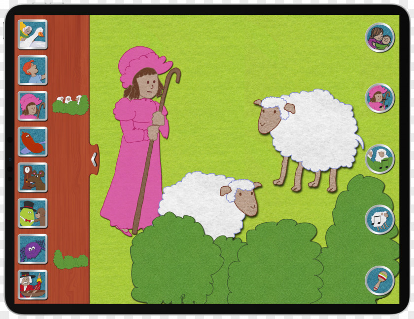 Play Rectangle Cartoon Sheep PNG