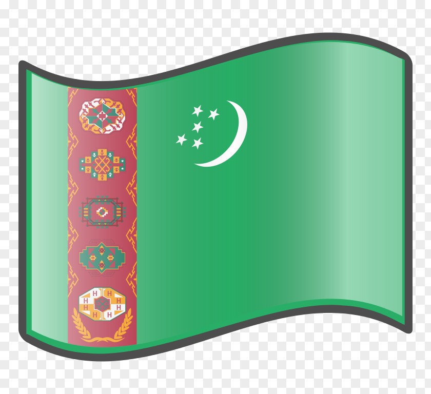 Flag Of Turkmenistan Green PNG