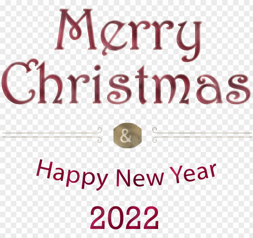 Merr Christmas Happy New Year 2022 PNG