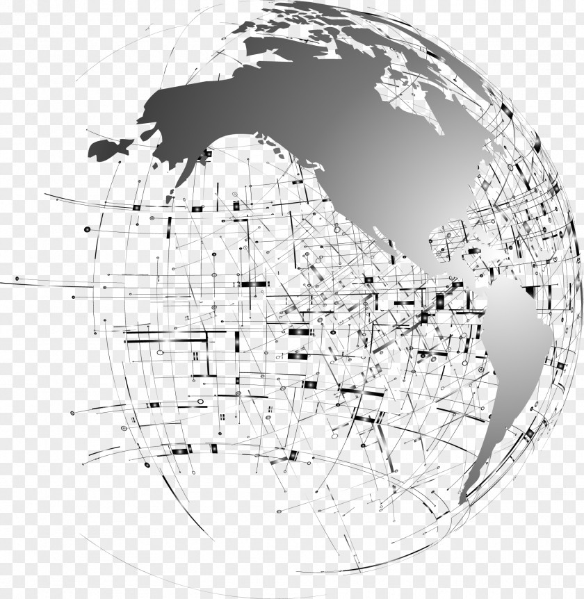 Black And White Lines Of The Earth Point Line Grey PNG