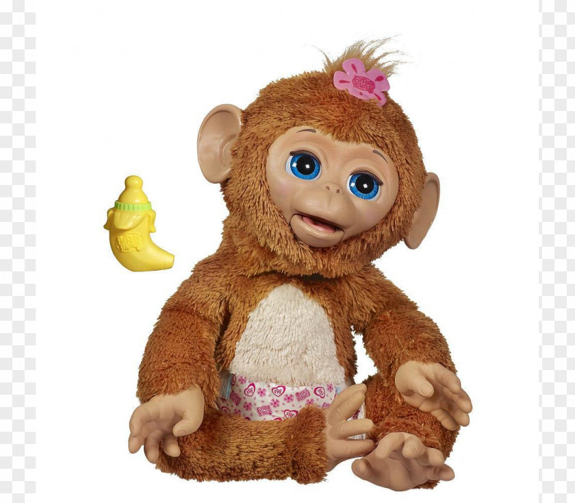 Fur Amazon.com Cuddles The Monkey FurReal Friends Toy Robotic Pet PNG