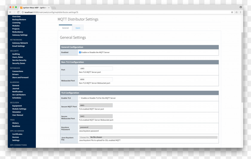 Configuration Web Page Line Screenshot PNG